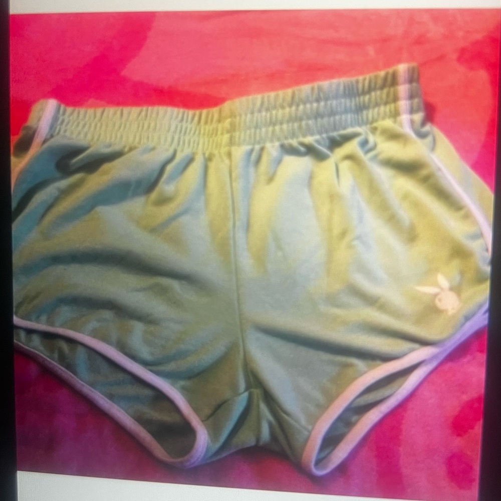 PLAYBOY Light Green Athletic Shorts